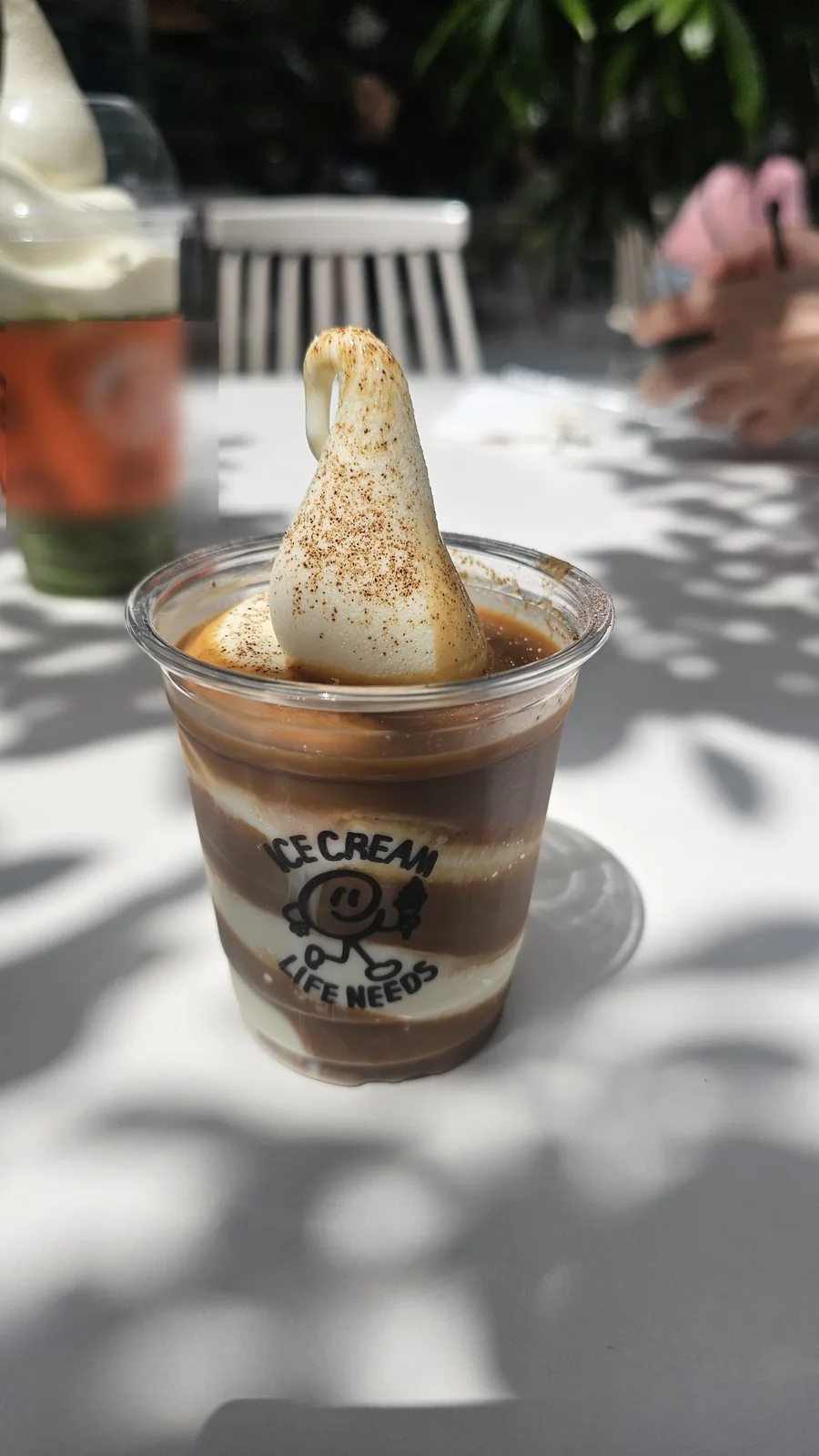 BERG Eibsee coffee drink with torched meringue soft ice cream swirl at The Hyundai Seoul Yeouido